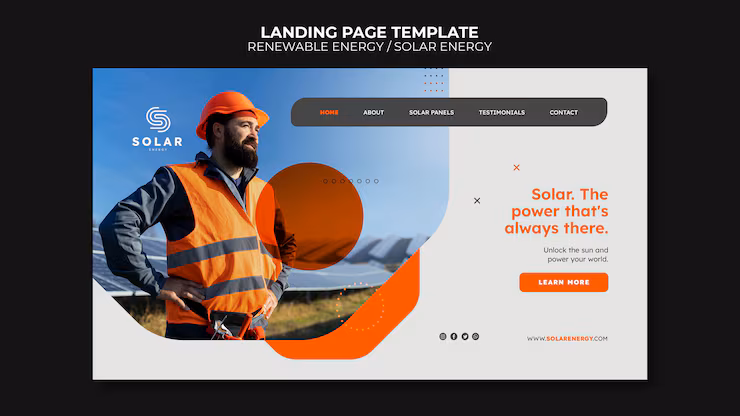 Manufacturer website desktop view